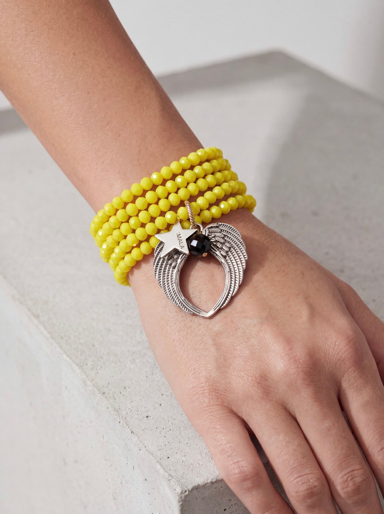 BRACCIALE CRISTALLI GIALLI