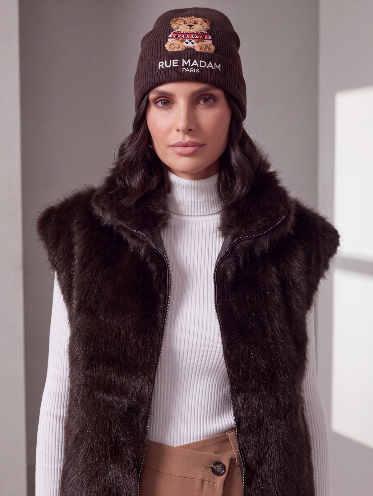 GILET ECOPELLICCIA DARK BROWN