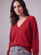 MAGLIA ROSSA SCOLLO A V