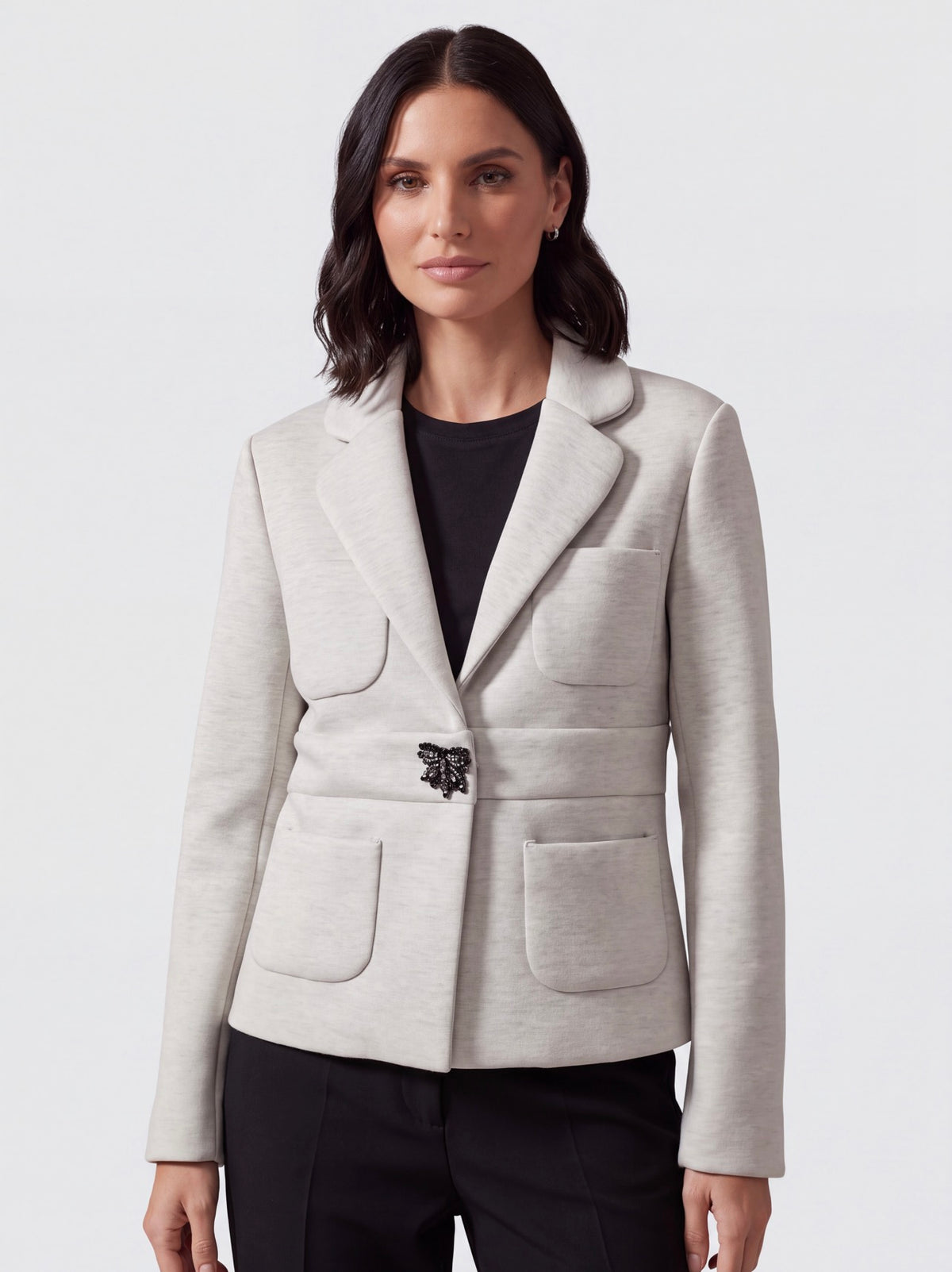 GIACCA NEOPRENE GHIACCIO CON SPILLA GIOIELLO