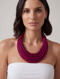 COLLANA MULTIFILO FUCSIA