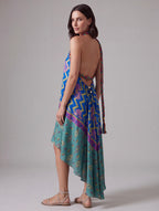 ABITO SETA MULTICOLOR SCHIENA NUDA
