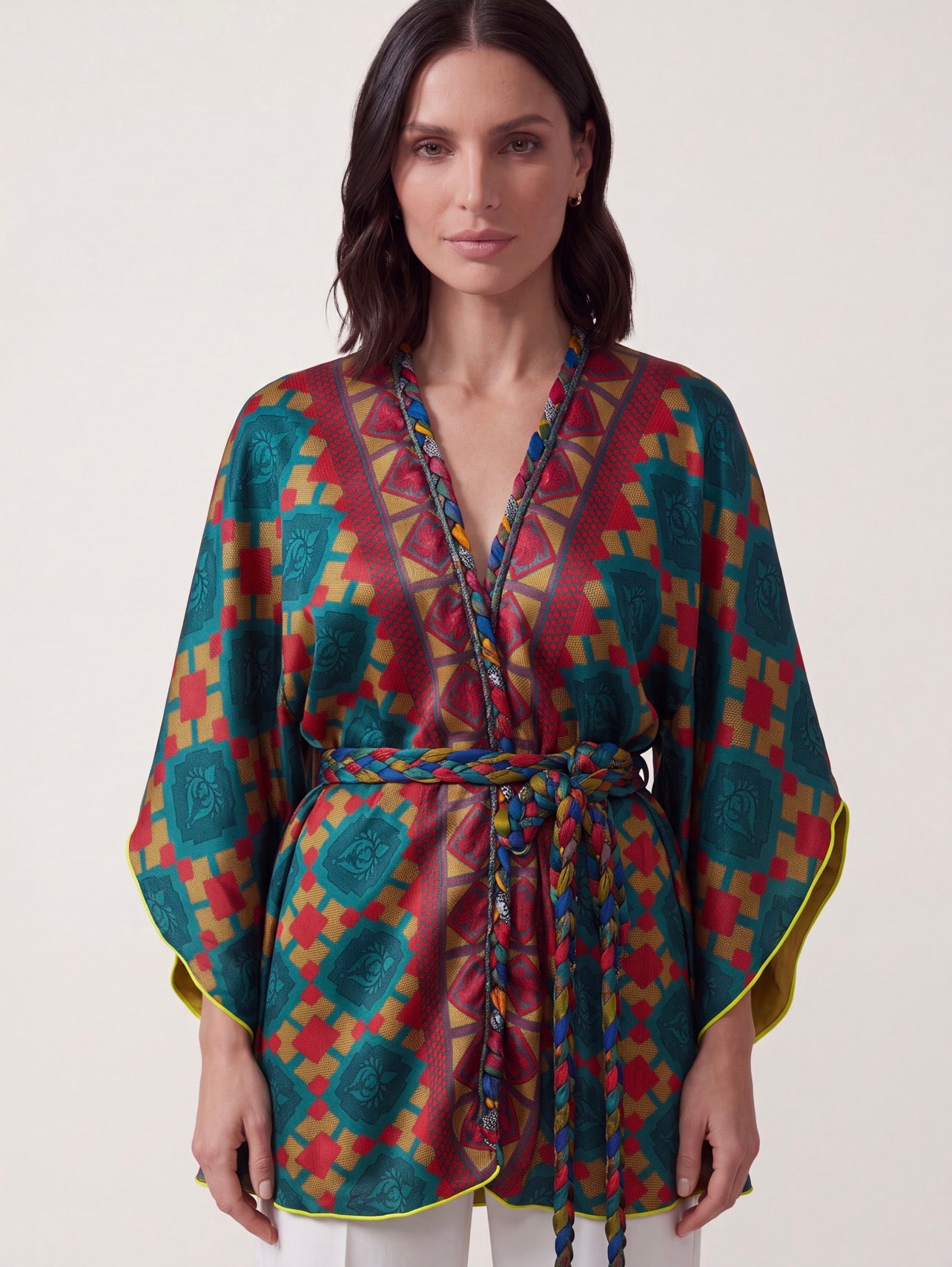 KIMONO IN SETA MULTICOLOR
