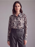 CAMICIA ANIMALIER GRIGIO E BORDEAUX