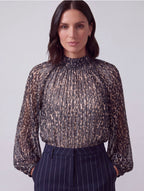 BLUSA MACULATA SEMITRASPARENTE