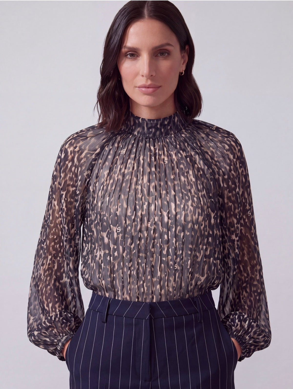 BLUSA MACULATA SEMITRASPARENTE