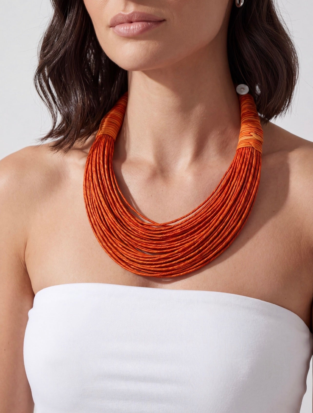 COLLANA MULTIFILO ARANCIO