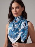 FOULARD FOGLIE DENIM