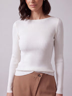MAGLIA A COSTINE PANNA
