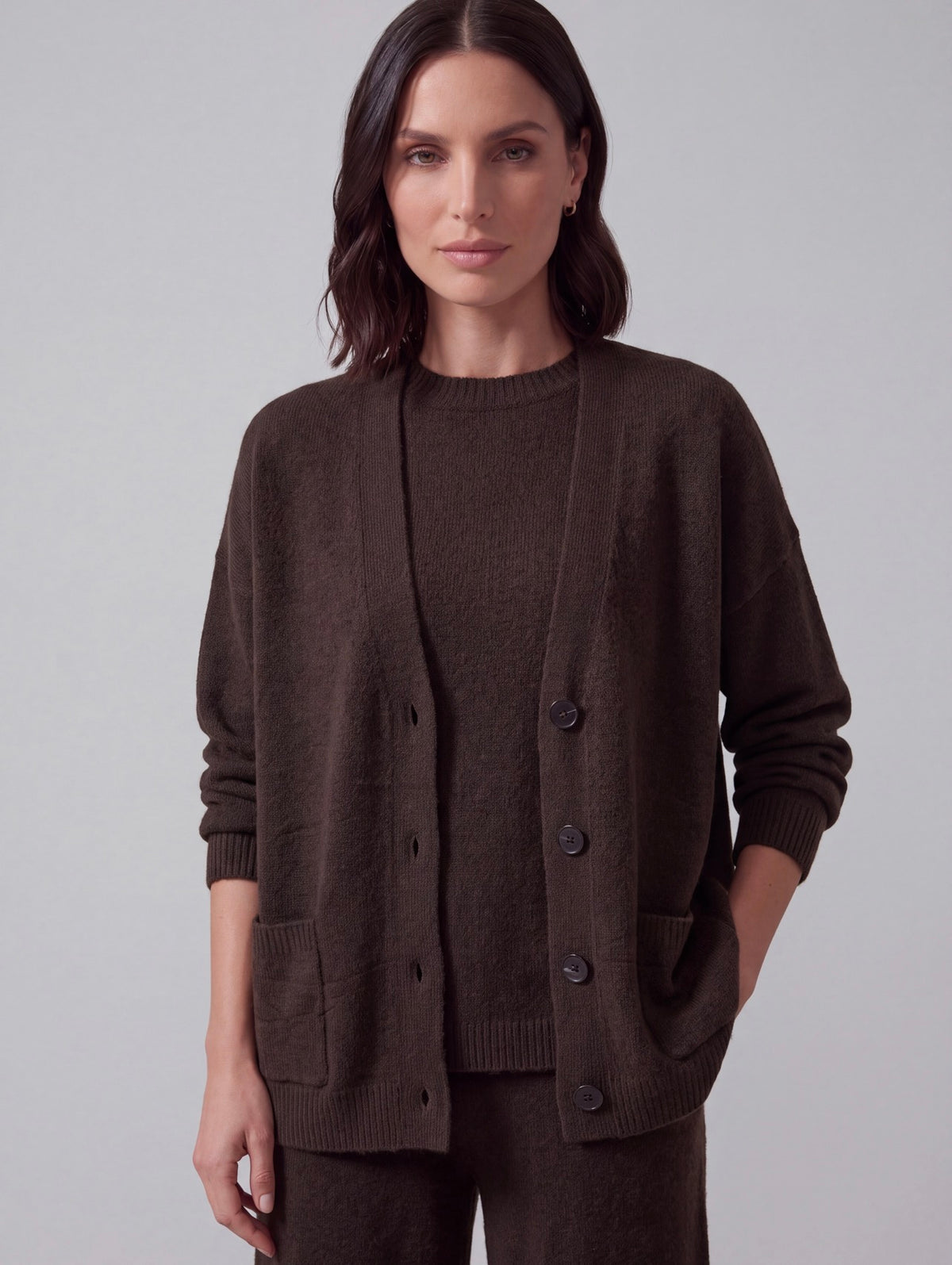 CARDIGAN MAGLIA MORO