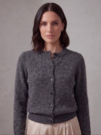 CARDIGAN MOHAIR GRIGIO