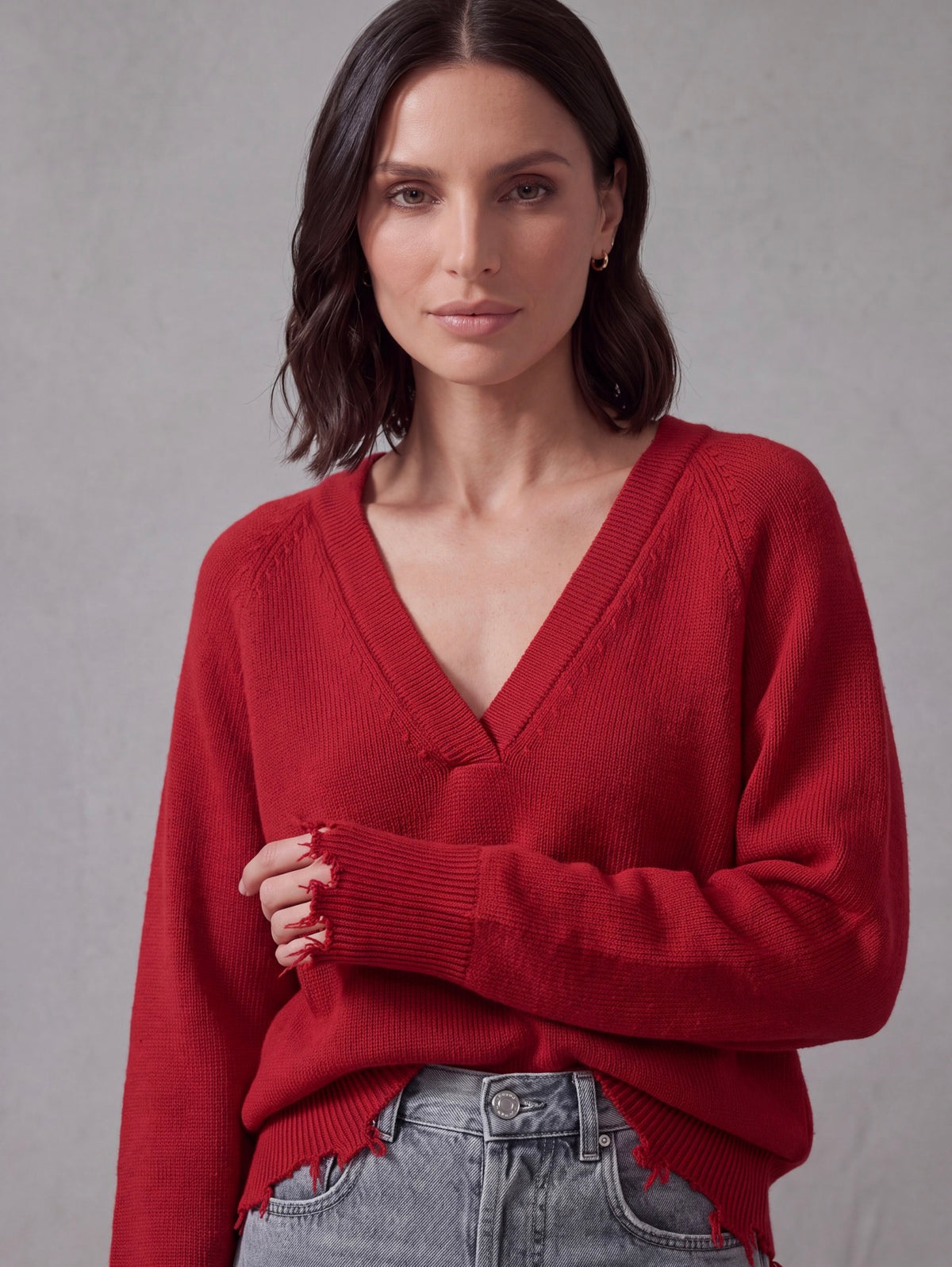 MAGLIA ROSSA SCOLLO A V