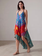 ABITO SETA MULTICOLOR SCHIENA NUDA