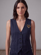 GILET GESSATO CON SPILLA