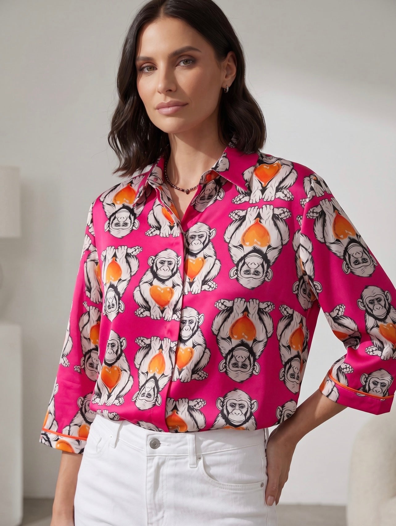 CAMICIA SPOON MONKEY PINK