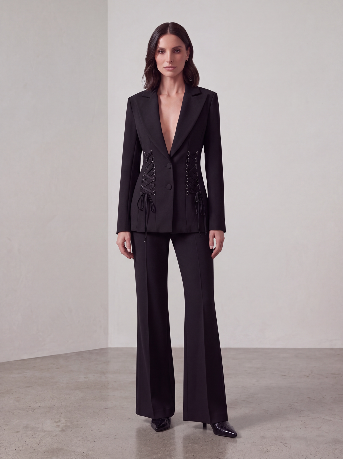 PANTALONE FLARE NERO