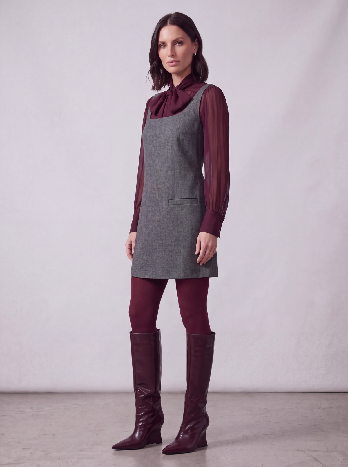 ABITO MINI GRIGIO MELANGE