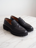 MOCASSINO NERO IN PELLE