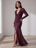 ABITO LUNGO BORDEAUX
