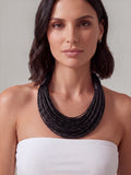 COLLANA MULTIFILO NERO