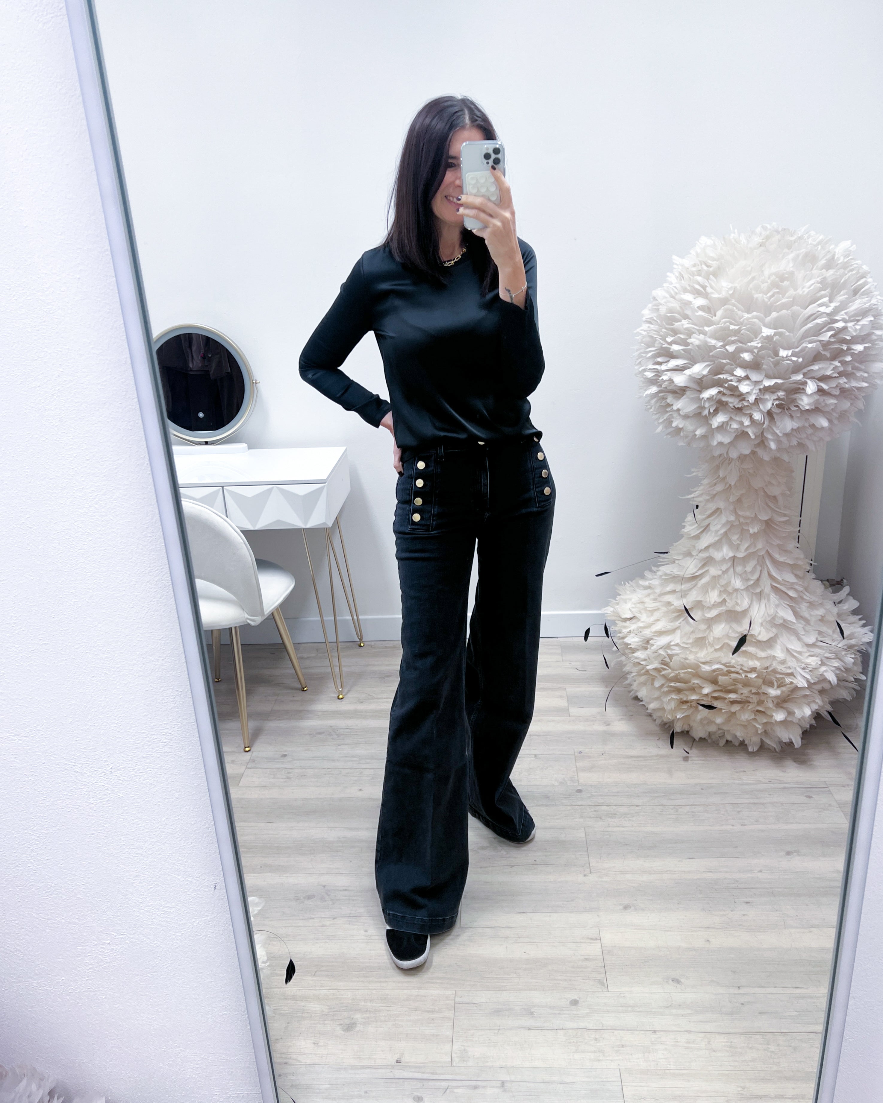 JEANS BOTTONI ORO