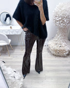 PANTALONI PAILLETTES BROWN