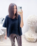 MAGLIA MOHAIR NERO