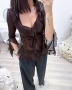 CAMICIA ORGANZA MORO