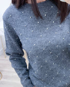 MAGLIONE GRIGIO STRASS