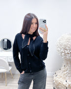 CARDIGAN CON CRAVATTINO