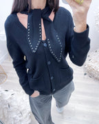 CARDIGAN CON CRAVATTINO