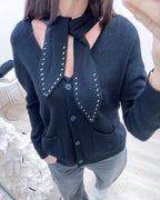 CARDIGAN CON CRAVATTINO