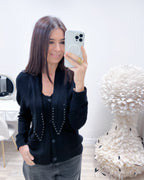 CARDIGAN CON CRAVATTINO