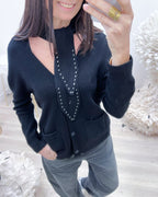 CARDIGAN CON CRAVATTINO