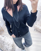 CARDIGAN CON CRAVATTINO