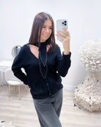 CARDIGAN CON CRAVATTINO