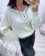 MAGLIONE GOCCIA BIANCO