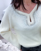 MAGLIONE GOCCIA BIANCO
