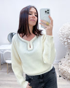 MAGLIONE GOCCIA BIANCO