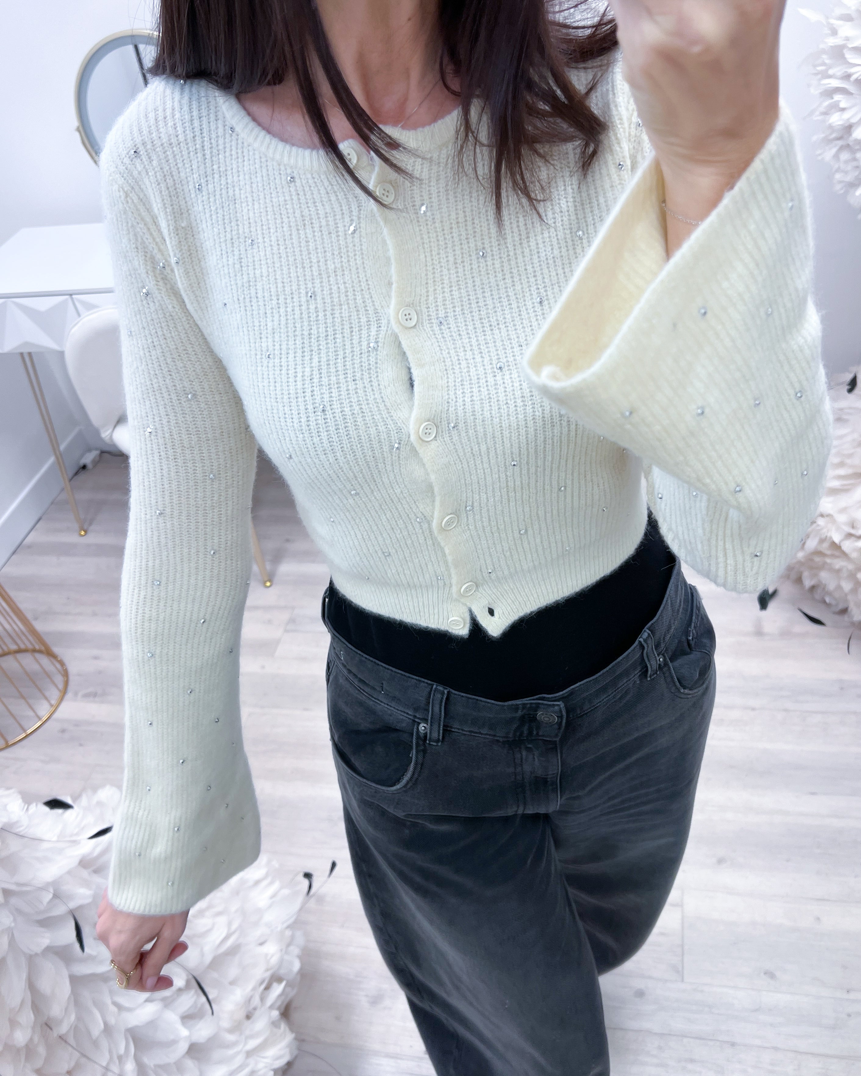 CARDIGAN STRASS