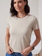 TSHIRT GIROCOLLO SAND