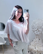 MAGLIA MOHAIR GHIACCIO