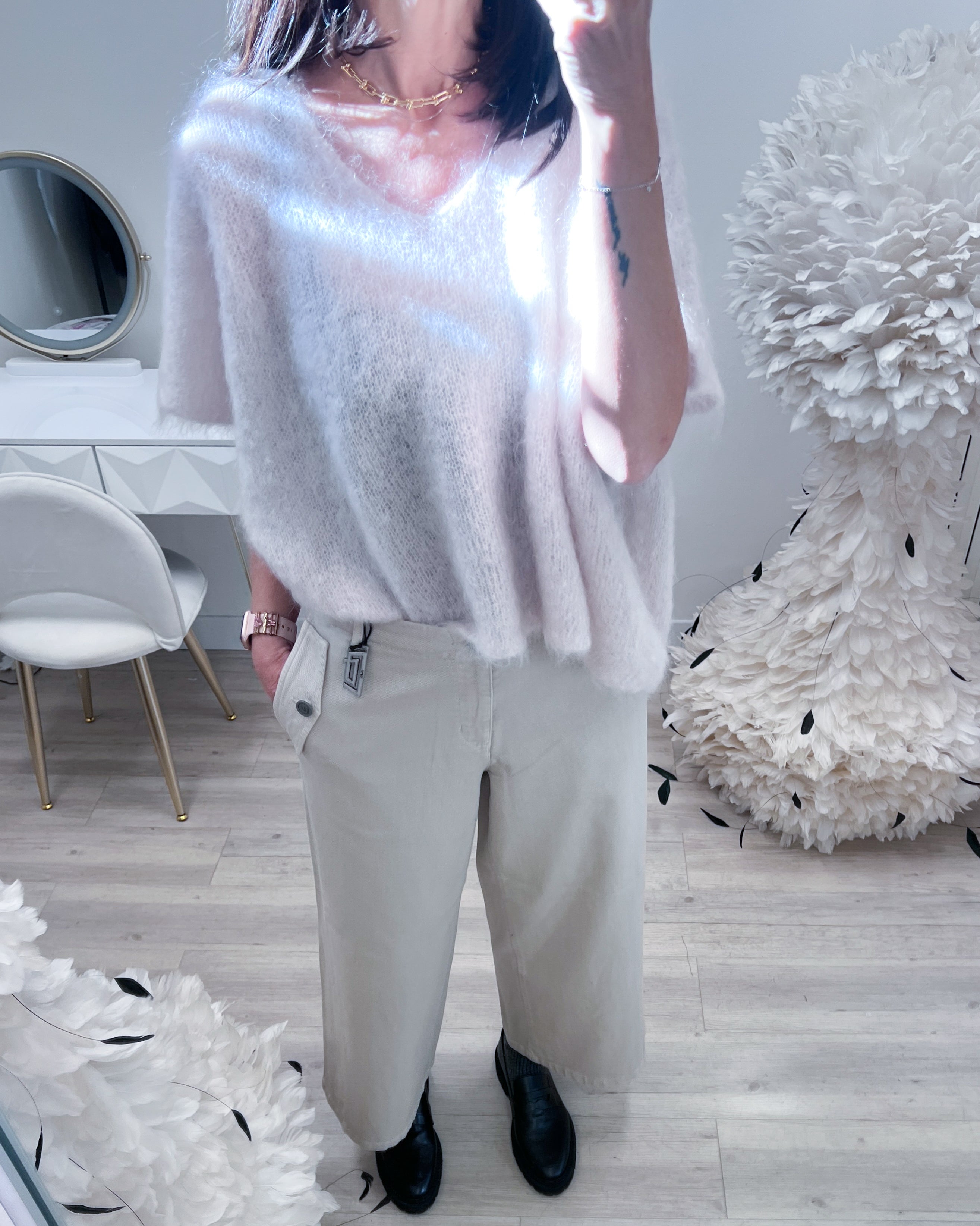 JEANS PALAZZO VANIGLIA