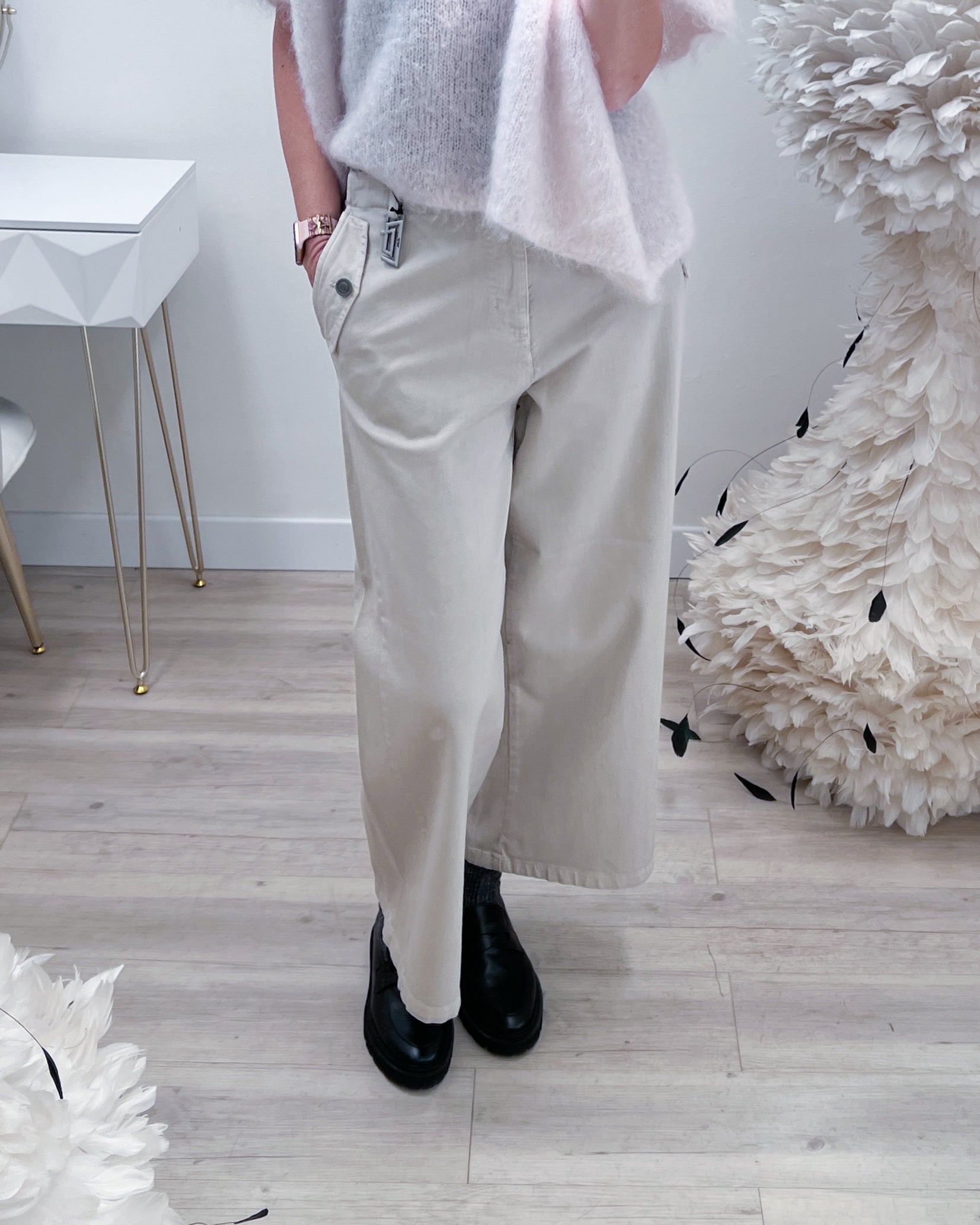 JEANS PALAZZO VANIGLIA