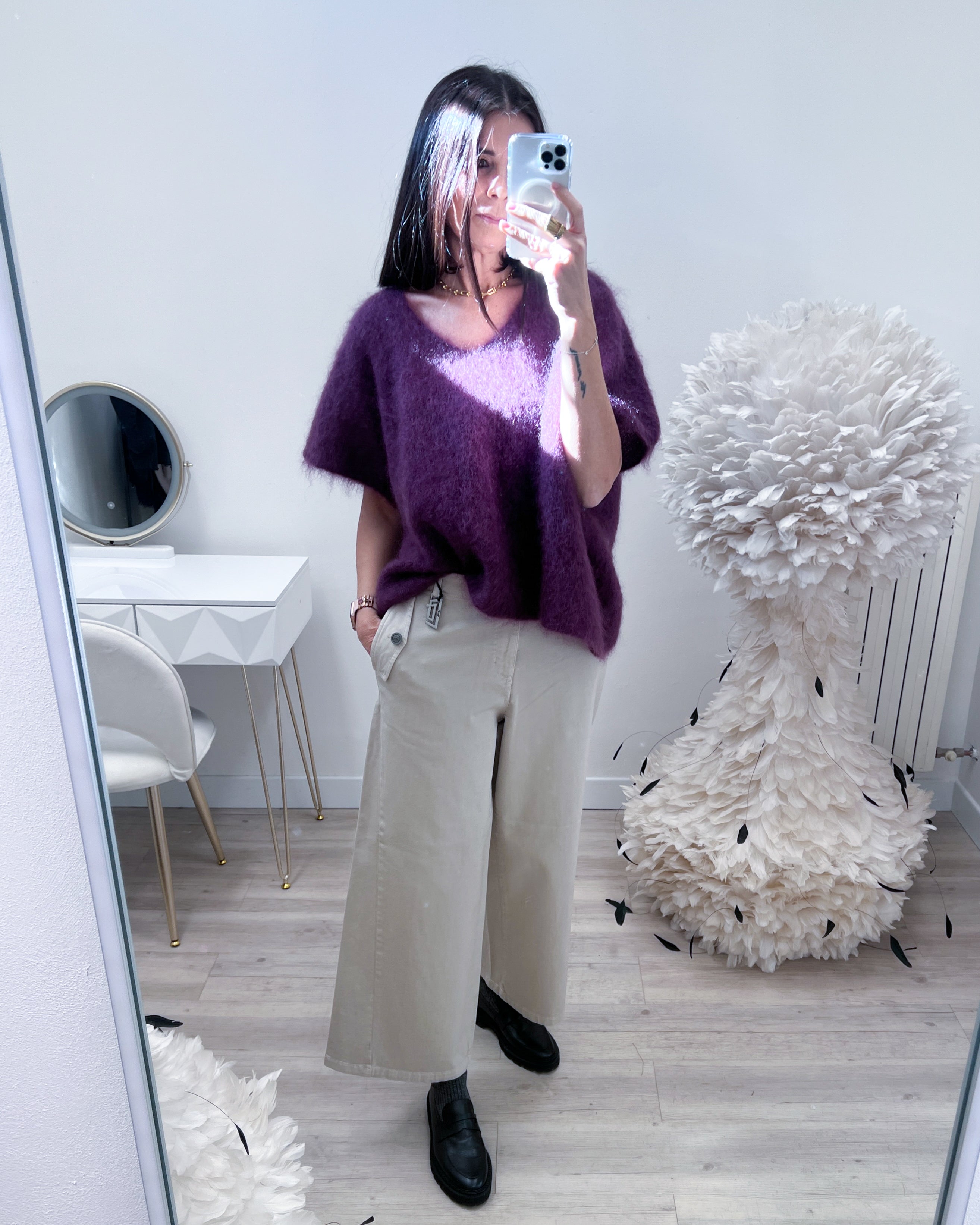 JEANS PALAZZO VANIGLIA