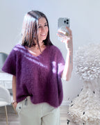 MAGLIA MOHAIR VINO