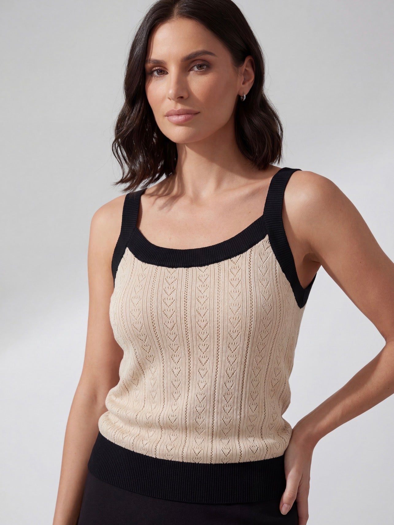 TOP KNIT BICOLOR