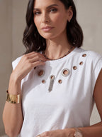 T- SHIRT GIOIELLO EYELET CHIC