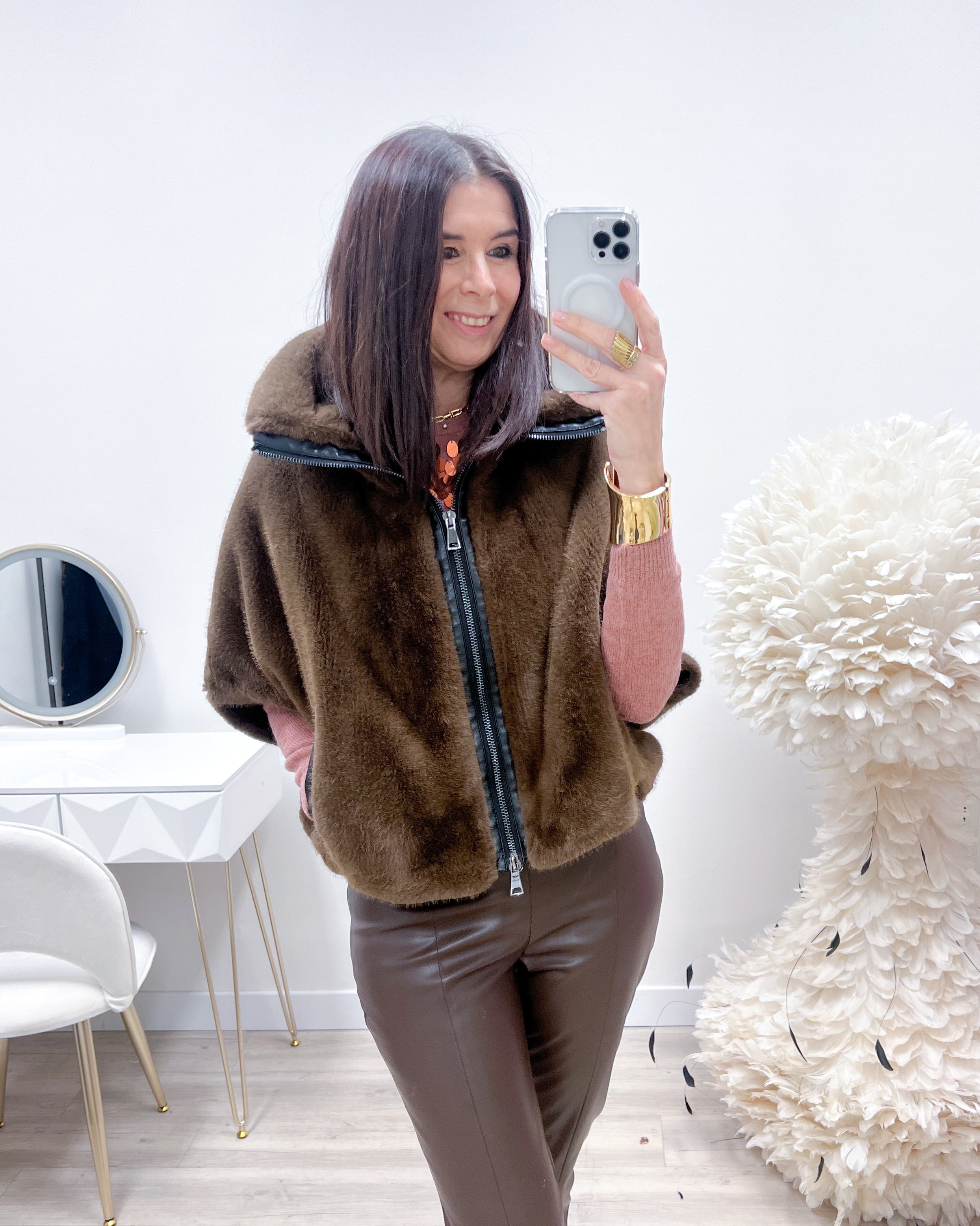 ECOFUR COLLO AMPIO VISONE