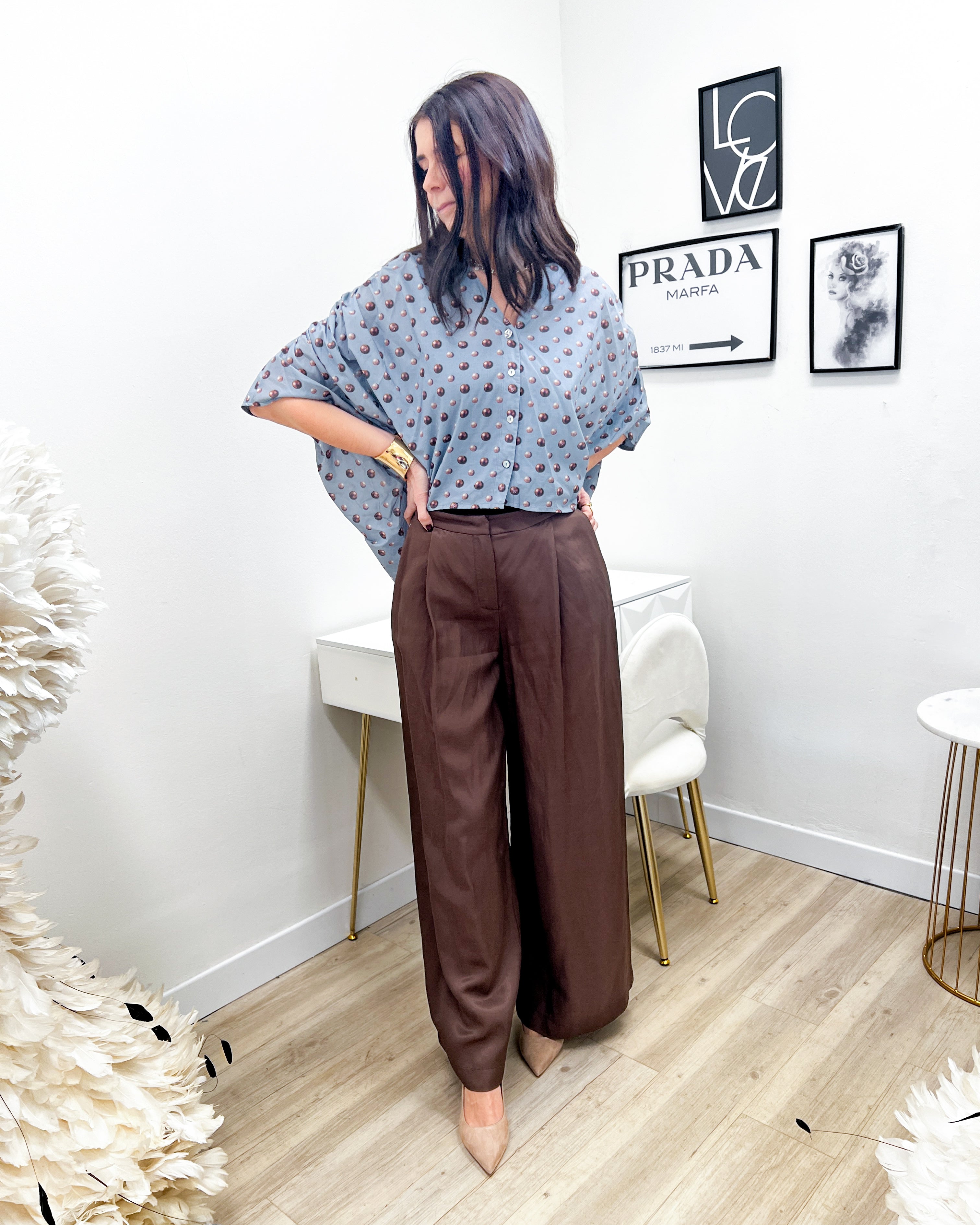 PANTALONI PALAZZO MORO